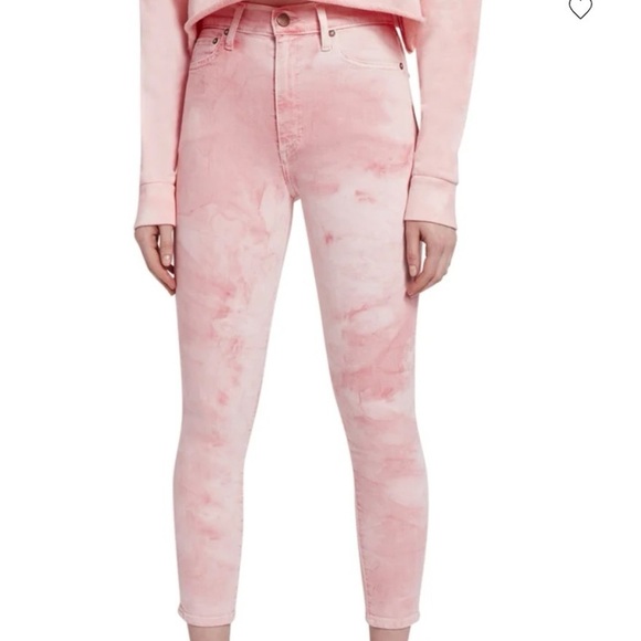 Alice + Olivia Good Tie Dye High Rise Skinny Jeans Crystal...